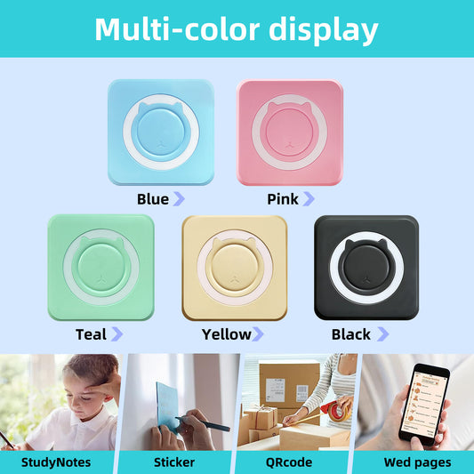 Pocket Mini (Bluetooth, Photo, Information Label) Thermal Printer